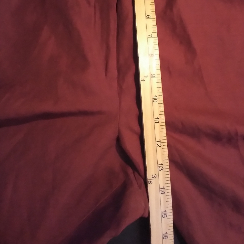 Eddie Bauer Silk And Linen Blend Womens Brown Dress Pants Wide Leg Xl Pockets - Picture 6 of 10
